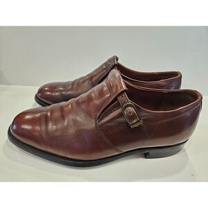 Vintage Wissota Trader Mens Brown Leather Monk Strap Loafers Shoes Size 12 3E